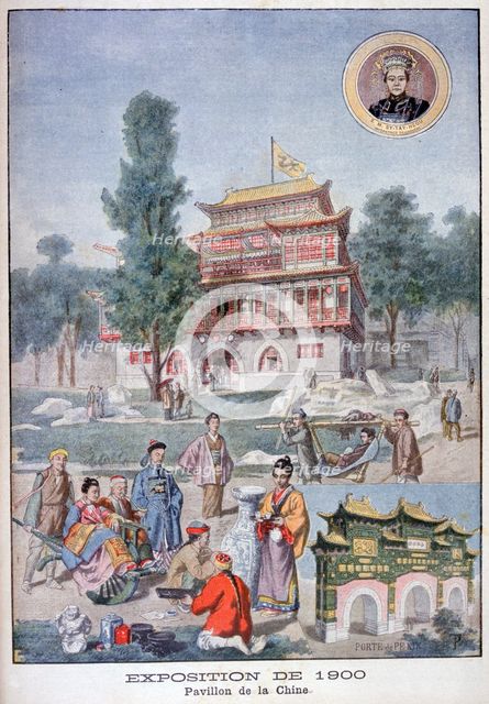 The Chinese pavilion at the Universal Exhibition of 1900, Paris, 1900. Artist: Unknown