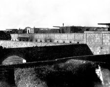 The Chinese Question: battery on the Island of Liu-Kung-Tau,...harbour of Wei-Hai-Wei, 1898. Creator: Unknown