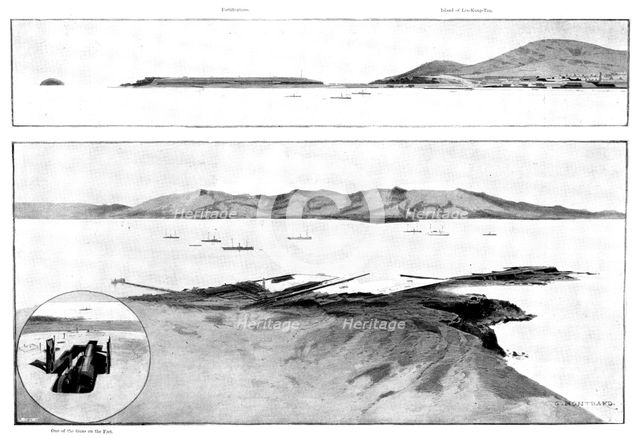 The Chinese Question: Wei-Hai-Wei, the naval fort leased to Great Britain,...Liu-Kung-Tau..., 1898. Creator: Unknown.