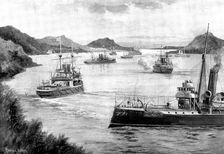 The Chinese Question - ...the British Squadron off Port Hamilton, Christmas Day, 1897, (1898). Creator: Unknown