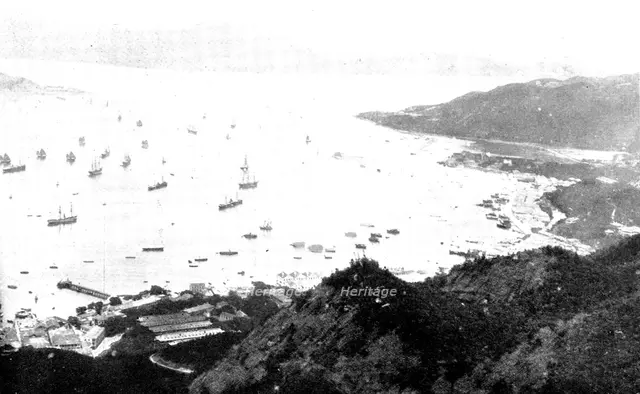 The Chinese Question: views of Victoria, the capital of Hong-Kong - the Port and Bay, 1898. Creator: Unknown.