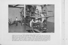 The Chicago Defender; Interior of the Defender plant, where the world's greatest weekly..., 1925. Creator: Unknown