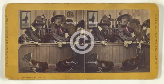 The Chicken dispute., 1870. Creator: Eugene S. M. Haines.