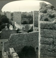 The chief charm of medieval Visby, the City Walls, Island of Gotland, Sweden c1930s. Creator: Unknown