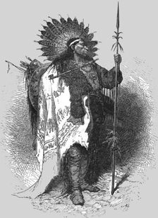 The Chief in full War Dress; A Doctors Life among the North-American Indians 1875. Creator: Unknown