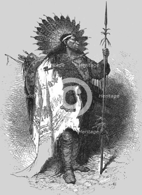 'The Chief in full War Dress; A Doctors Life among the North-American Indians', 1875. Creator: Unknown.
