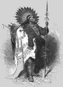 The Chief in full War Dress; A Doctors Life among the North-American Indians 1875. Creator: Unknown