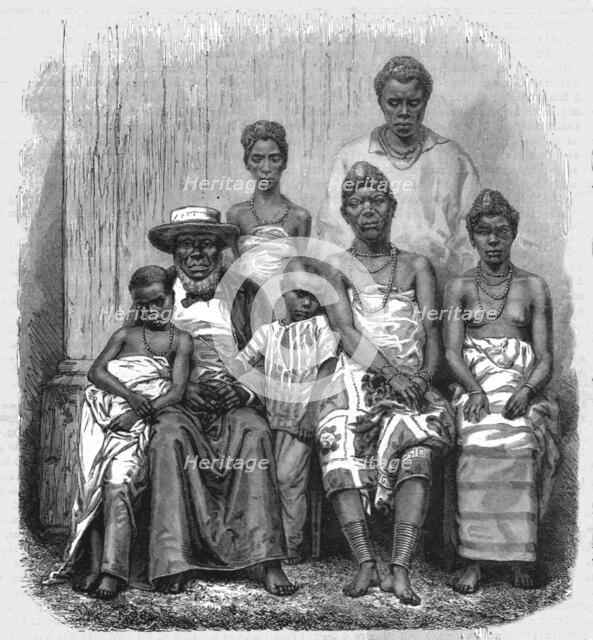 'The chief Kringer, and his family; The Gaboon.', 1875. Creator: Unknown.