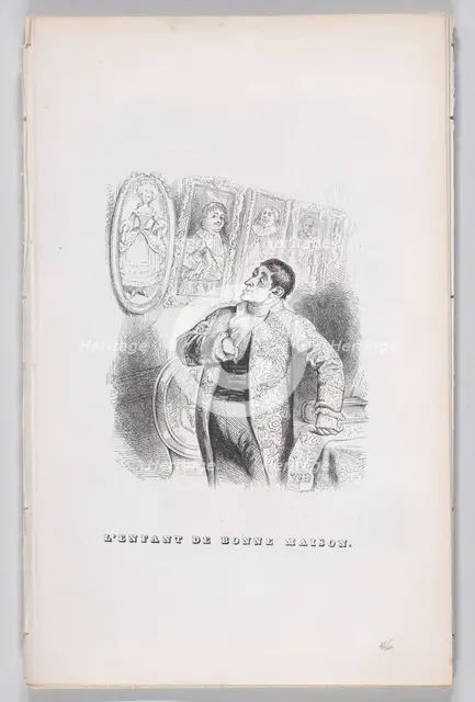 The Child of Good Breeding from The Complete Works of Béranger, 1836. Creator: John Thompson.