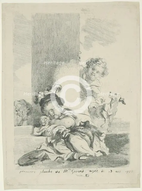 The Child and the Cat, 1778. Creator: Marguerite Gerard.
