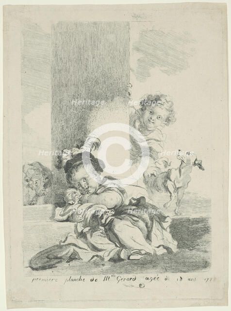 The Child and the Cat, 1778. Creator: Marguerite Gerard.