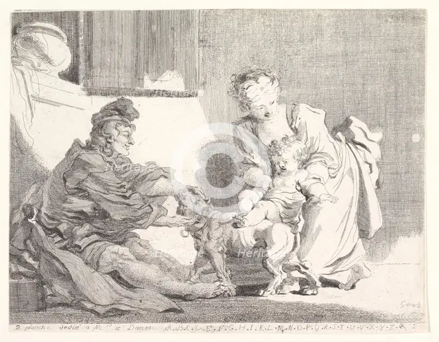 The Child and the Bulldog, 1778. Creator: Marguerite Gerard.