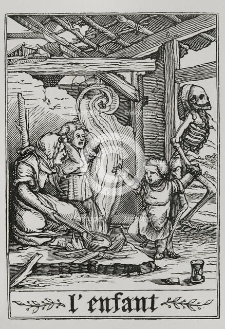 The Child from "The Dance of Death", 1538, (1877). Creator: Unknown.