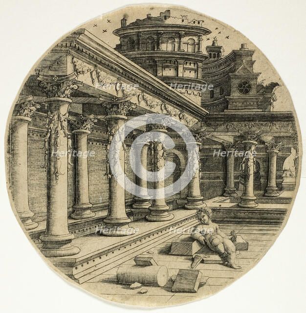 The Child in the Courtyard, 1520/30. Creator: Jean de Gourmont.