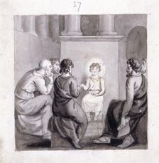 The Child Jesus in the Temple 19th century. Artist: Corbould Family