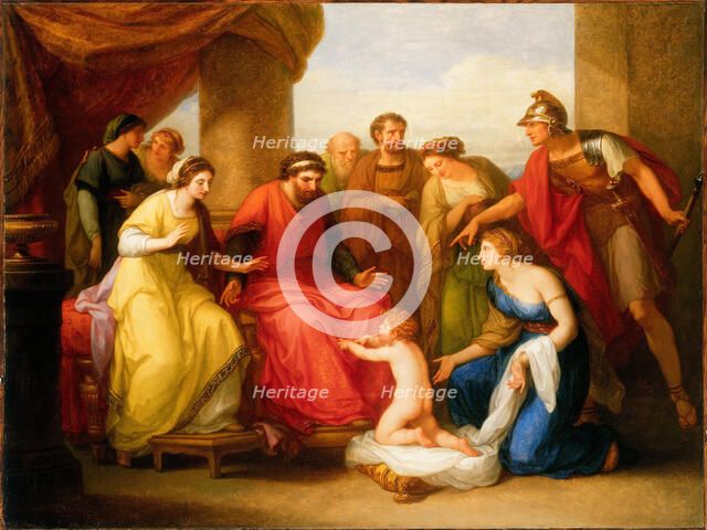The Child Pyrrhos imploring King Glaucus for Asylum, 1794. Creator: Kauffmann, Angelika (1741-1807).