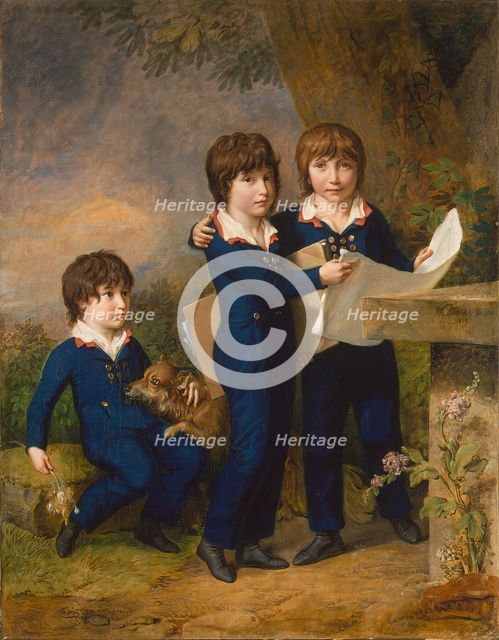 The Children of Martin Anton Heckscher: Johann Gustav Wilhelm Moritz (1797-1865)..., 1805. Creator: Johann Heinrich Wilhelm Tischbein.