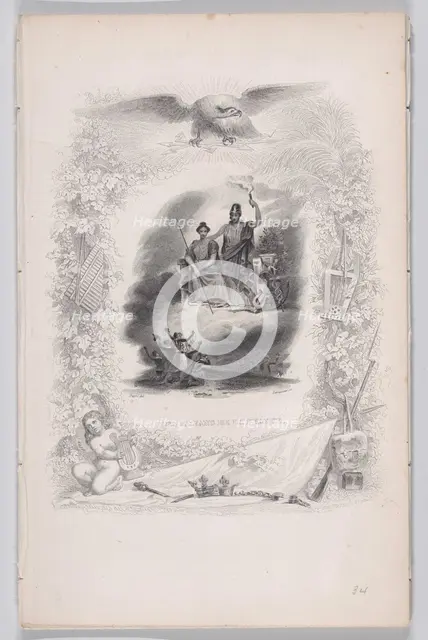 The Children of France, from The Songs of Béranger, 1829. Creators: Alexandre-Gustave-Adolphe Levasseur, Melchior Péronard.