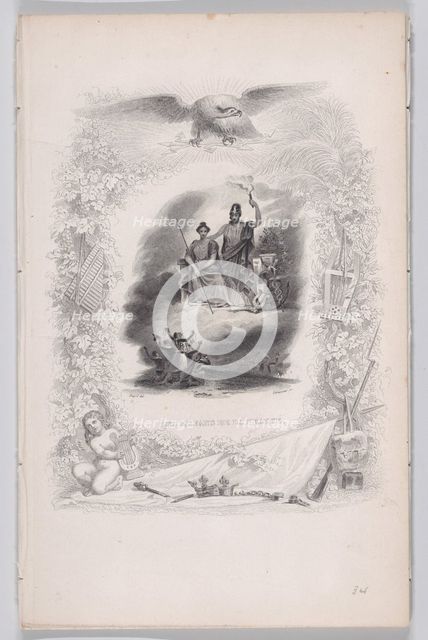 The Children of France, from The Songs of Béranger, 1829. Creators: Alexandre-Gustave-Adolphe Levasseur, Melchior Péronard.