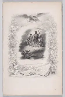 The Children of France, from The Songs of Béranger, 1829. Creators: Alexandre-Gustave-Adolphe Levasseur, Melchior Péronard