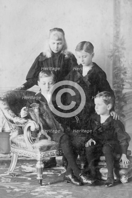 The children of Prince Henry of Battenberg and Prince Beatrice, c1896. Creator: Unknown.