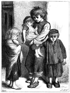 The Children of the Poor (Les Enfants Pauvres) - The Ragged Babes That Weep, c1875. Artist: T Cobb