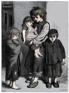 The Children of the Poor (Les Enfants Pauvres) - The Ragged Babes That Weep, c1875. Artist: T Cobb