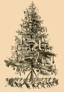 The Children Danced Gayly Around The Tree 1882. Creator: Unknown