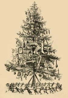 The Children Danced Gayly Around The Tree 1882. Creator: Unknown