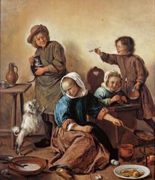 The Children’s Meal, c1665. Creator: Jan Steen