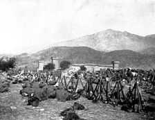 The Chitral Campaign: Fort Sadu, Third Brigade of 25th Punjab Infantry, under General Gatacre, 1895. Creator: Unknown