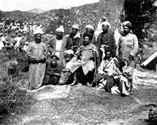 The Chitral Campaign: Sher Afzul and his attendants, 1895. Creator: Unknown