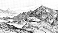 The Chitral Expedition: view of the Malakand Pass...Swat Valley and river in the distance, 1895. Creator: Carl Hentschel