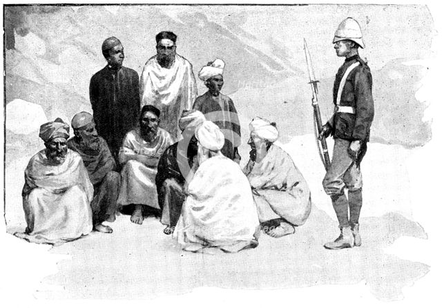 The Chitral Expedition: Swat prisoners taken at the Malakand Fight, 1895. Creator: Unknown.