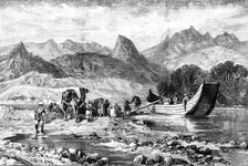 The Chitral Expedition: Swat River ferry at Abazai, 1895. Creator: P Naumann