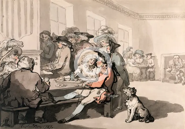 'The Chocolate House', 1787.  Creator: Thomas Rowlandson.