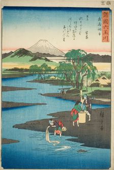 The Chofu Jewel River in Musashi Province (Musashi Chofu no Tamagawa), from the series "Si..., 1857. Creator: Ando Hiroshige