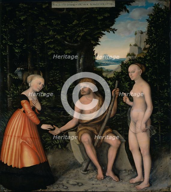 The Choice of Heracles (From The Labours of Hercules). Artist: Cranach, Lucas, the Elder (1472-1553)