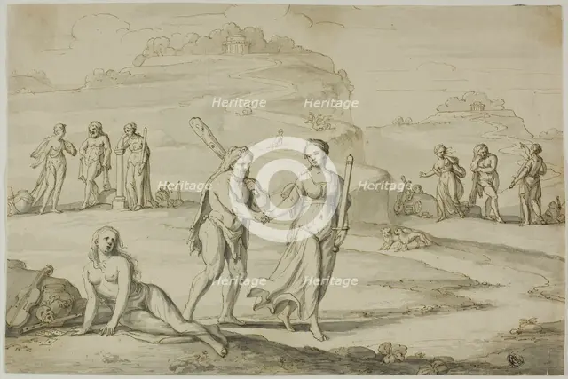 The Choice of Hercules, n.d. Creator: Unknown.