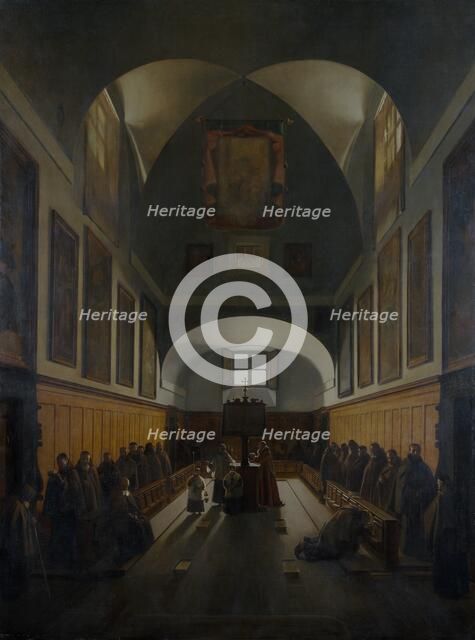 'The choir of the Capuchin Church, Rome', 1817. Artist: Francois-Marius Granet.