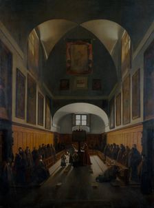 The choir of the Capuchin Church, Rome 1817. Creator: Francois-Marius Granet