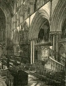 The Choir of Worcester Cathedral 1898. Creator: Unknown
