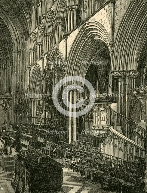 'The Choir of Worcester Cathedral', 1898. Creator: Unknown.