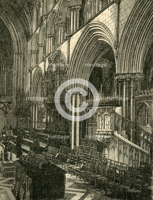 'The Choir of Worcester Cathedral', 1898. Creator: Unknown.