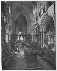 The Choir of Worcester Cathedral c1917, (1917)