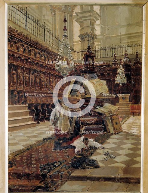 The Choir' oil by Enrique Simonet.
