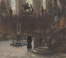 The Choirstalls in the Mainz Cathedral, 1869. Creator: Adolph Menzel