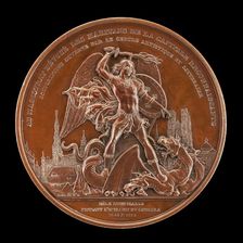 The Cholera Epidemics of 1849 and 1854 [reverse], 1854. Creator: Joseph Pierre Braemt