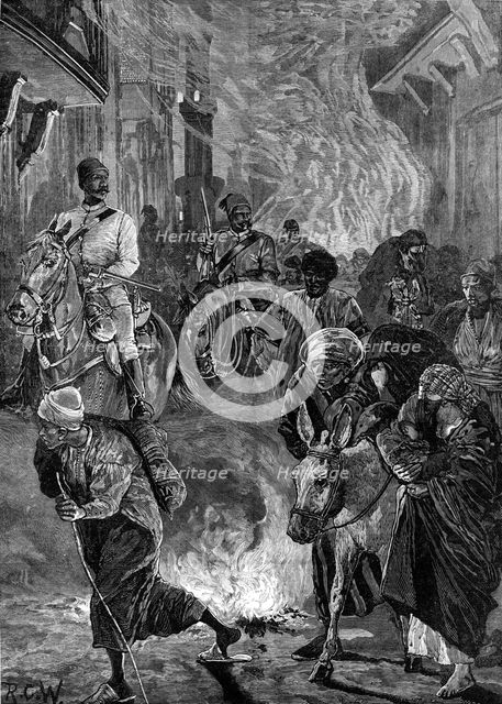 The Cholera in Cairo: the people leaving Boulak, 1883. Creator: Unknown.