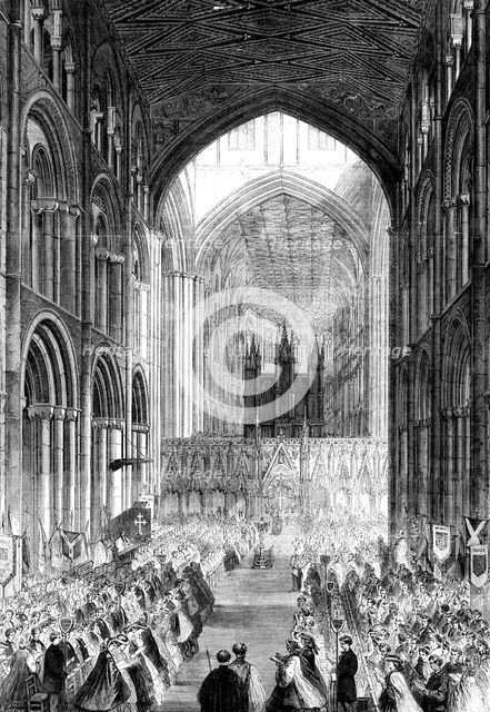 The Choral Festival in Peterborough Cathedral, 1862. Creator: Mason Jackson.